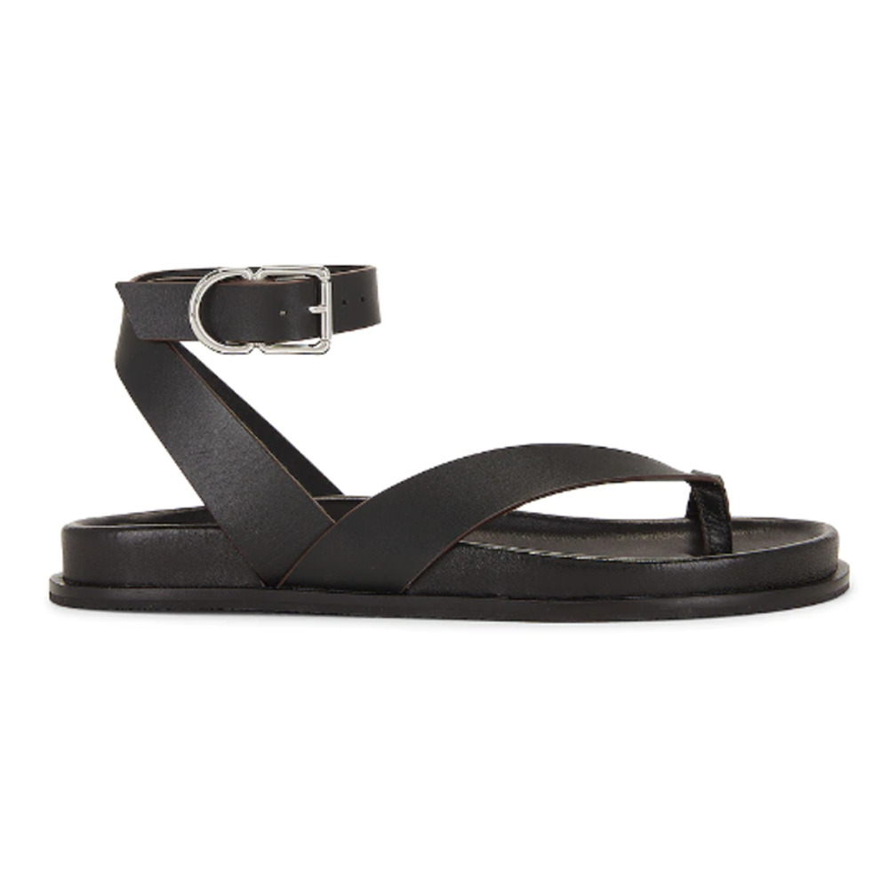 A'mmonde Atelier Agatha Black Ankle Strap Sandals Comfort Brazil  Size 10